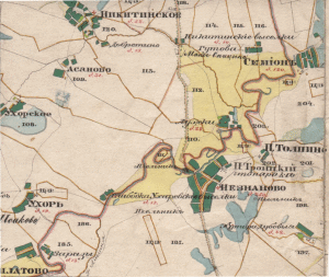 Карта Толпино 1850г.