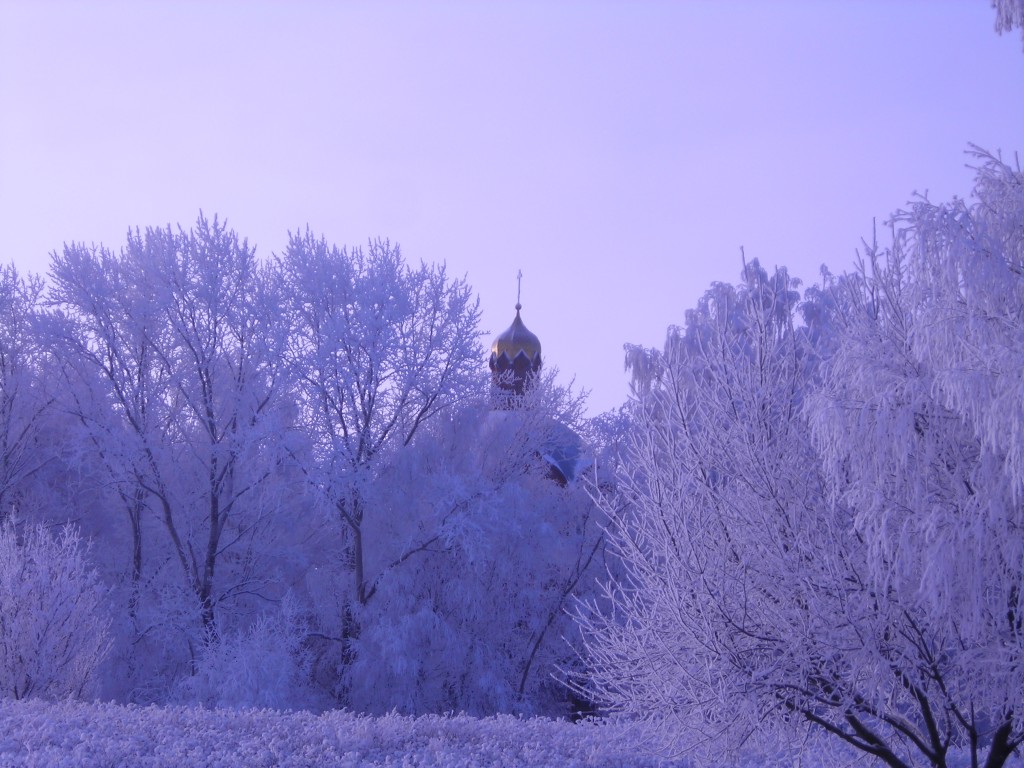 Зима, купол храма